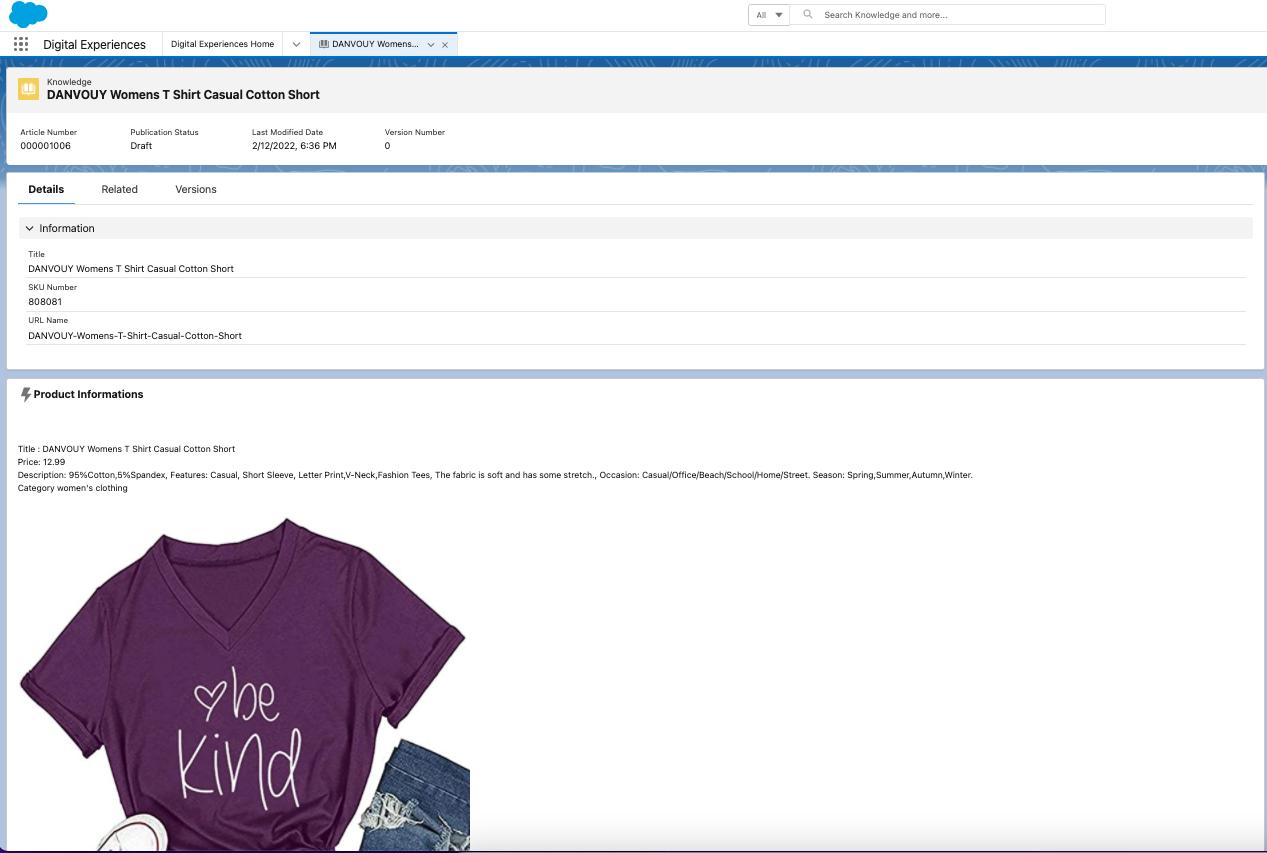 Build a LWC Component -API & Salesforce Knowledge